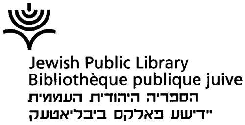 JEWISH PUBLIC LIBRARY/BIBLIOTHÈQUE PUBLIQUE JUIVE & Design trademark