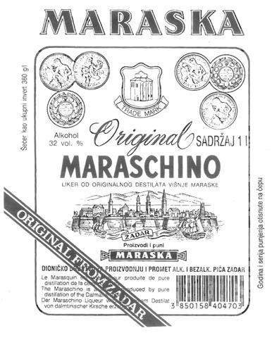 MARASCHINO &  DESIGN trademark