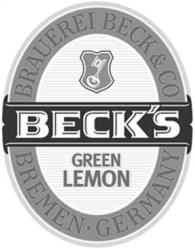 BECK'S GREEN LEMON & Design trademark