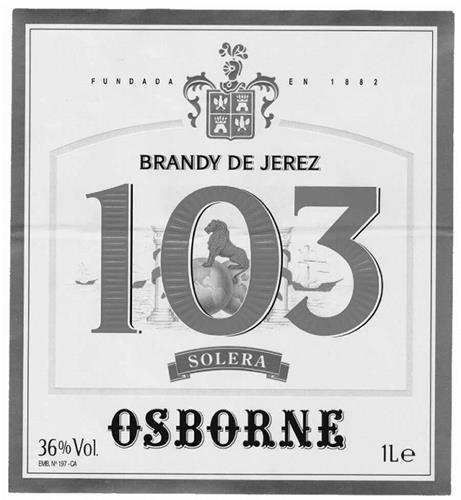 103 BRANDY DE JEREZ & Design trademark