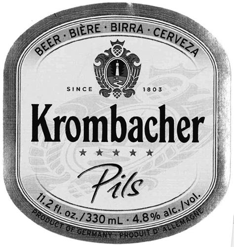 KROMBACHER PILS & Design trademark