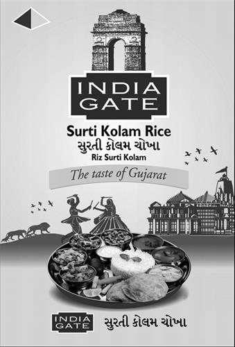 INDIA GATE SURTI KOLAM RICE (& DESIGN) trademark