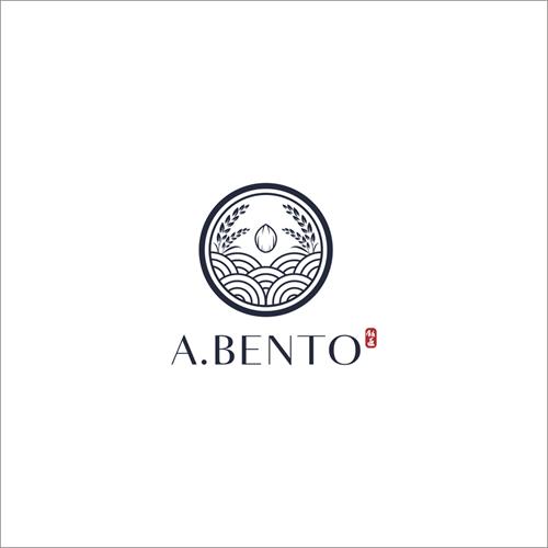 This trademark has three parts: 1. Design image 2. English letters - A. BENTO (on the bottom) 3. mandarin letters (right-hand corner above English letters) trademark