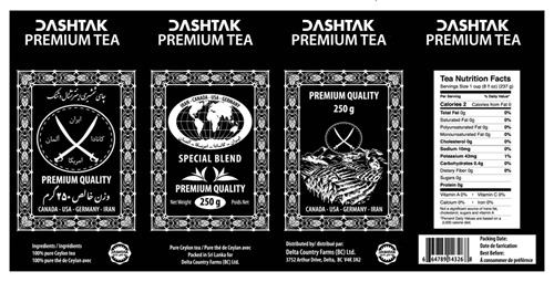 DASHTAK PREMIUM TEA & LABEL DESIGN trademark