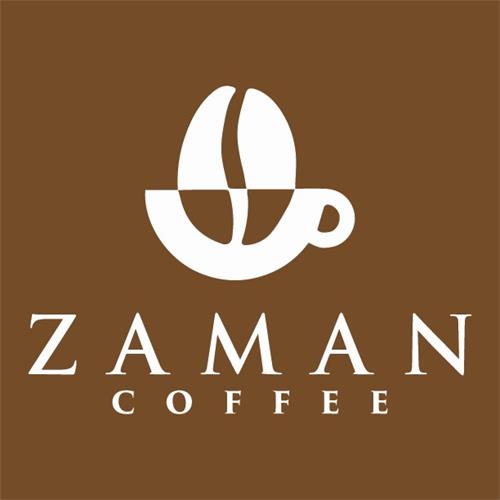 Zaman Coffee Inc. a coffee mug with a large coffee bean inside.  trademark