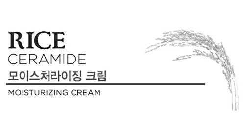 RICE CERAMIDE MOISTURIZING CREAM & DESIGN trademark