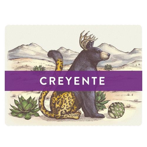 CREYENTE AND JAGUAR DESIGN (COLOR) (PURPLE) trademark