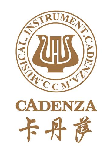 CADENZA, and Chinese translation; Inside two circles: KADENZA. MUSICAL. INSTRUMENT. CCM; one harp trademark