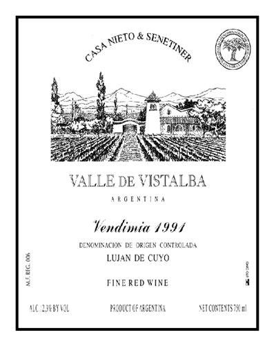 VALLE DE VISTALBA & DESIGN trademark