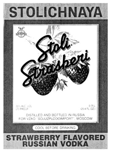 STOLICHNAYA STRASBERI & DESIGN trademark